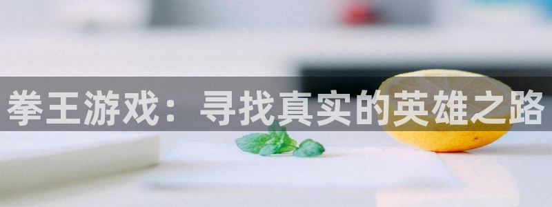 杏鑫总代理：拳王游戏：寻找真实的英雄之路