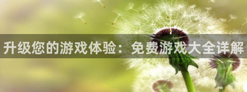 杏鑫注册登陆：升级您的游戏体验：免费游戏大全详解